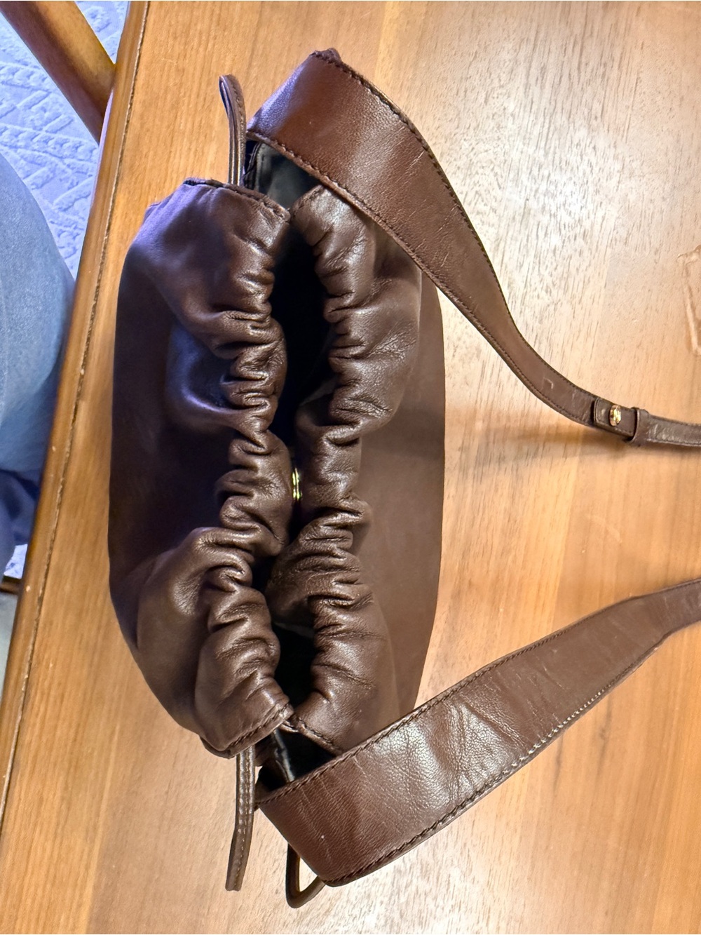 Loewe Vintage Flamenco Leather Crossbody Bag - Brown Anagram - Picture 10 of 14